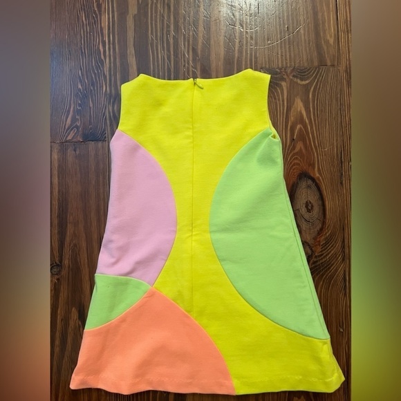 BISCOTTI Neon Color Block Little Girls shift tank dress Rhinestones - Picture 5 of 5